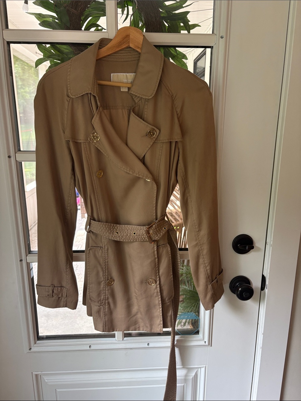 Micheal Kors Double-Breasted Trench Coat - Medium